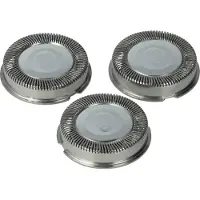 VHBW 3x Ersatz-Scherköpfe kompatibel mit Philips HS920, HS930, HS890, HS915, HS970, HS985, HS965, HS885, HS990 Elektrorasierer, Silber
