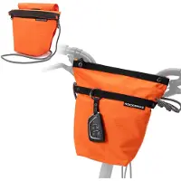 RockBros Lenkertasche Faltrad Fahrradtasche Reißfest Ultraleicht Fahrradlenkertasche mit Schultergurt für Brompton Pendler City 2,5-3 L Orange