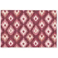 MuchoWow FUSSMATTE Diamantformen - Rosa - Muster - Textur Flurteppich 60x40 cm
