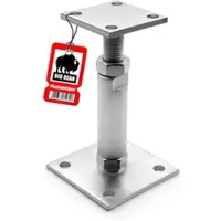 BigDean Pfostenträger höhenverstellbar Höhe 150 – 190mm – verzinkt & zum Aufschrauben