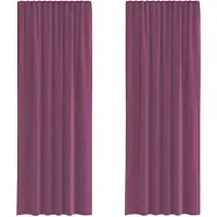 vidaXL Voile Vorhänge mit Stangentaschen 2 Stk. Lila
