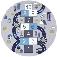 TT Home Kinderzimmerteppich Teppich Junge Mädchen Kinderteppich Baby Rutschfest Strasse