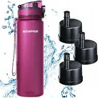 AQUAPHOR AQUAPHO CITY Filterflasche 800 ml Burgunderrot, 3er-Set Filterkartuschen