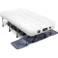 Markenlos EZ-Bett (Einzel) Luftmatratze mit Rahmen und Rollkoffer, selbstaufblasend, aufblasbares Bett mit automatischer Abschaltung, bequeme Oberfläche, ideal für Gäste, Reisen, Urlaub und Camping.