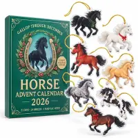 PrzydaSie Adventskalender Pferde 2026 Christbaumschmuck Pferde 24 Anhänger Weihnachtsbaum Geschenk für Pferde Fans