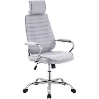 Markenlos Ergonomischer Bürostuhl mit Armlehnen, Stoffbezug, Lichtgrau