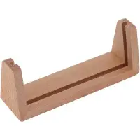 Famanu Holz-Bürokalenderständer Standard - Kartenhalter Display - Büroorganisation - Natürliche Holzoptik - 16,2 x 6,0 x 4,8 cm - Hellgelb