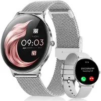 Sanorum 2026 Smartwatch Damen Ultradünn mit 1,56" AMOLED und 20 Tage AkkuIP68+5ATM Fitnessuhr,Bluetooth-Anruf,sowie SpO2,Herzfrequenz für Android und iOS