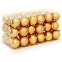 Casaria Weihnachtsbaumkugeln 54 tlg 5-8cm gold