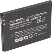 AccuCell Akku passend für HTC Desire 516, 316, Li-Ion, 3,7V, 1950mAh, 7,2Wh