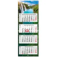 Merkloos 4-Monatskalender 2027, Wassermotiv, übersichtliche Monatsansicht, 4 Monate auf einen Blick