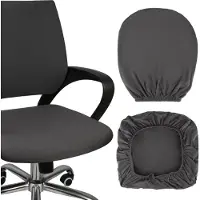 Merkloos Kantoorzitstuhl Bezug dunkelgrau, waschbar, Polyester, 38-48 cm Rückenlehne, Bürostuhl Schoner