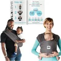 Famanu Tragehilfe aus Baumwolle Charcoal Breeze für Neugeborene - Small