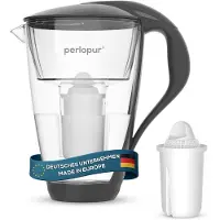 Dripio Glas-Wasserfilter anthrazit 2 l inkl. 1 Filterpatrone