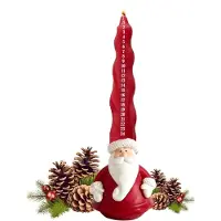 Merkloos Adventskalender Weihnachtsmann Form, 24 Türchen, zum täglichen Öffnen, Weihnachtsdekoration