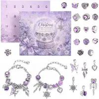 Merkloos Adventskalender 2026, 24 Türen, DIY Armbandenset, Schmuck für Weihnachten