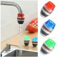 Merkloos Wasserfilter Set, 3 Stück, 5-lagiger Aktivkohlefilter, für Wasserhähne 13-16 mm, für Küche und Bad