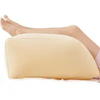 Unyqoos aufblasbares Beinlagerungskissen – tragbares Beinkissen, flockstoffbezogen, robuster PVC-Innenkern, trapezförmig, Doppelventil, 0,5 kg, schmerzlindernd bei Fußhämatom