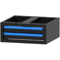 Högert Schubladen für die Werkbank – Schubladenmodul für HT7G582 Werkbank, mit zwei breiten Schubladen unter der Arbeitsplatte. | Technik