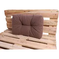TexDeko Garden Cord Seitenkissen 60x40x20/10 cm – weicher Cordstoff 320 g/m², gesteppt, wasserabweisend & UV-beständig – Braun