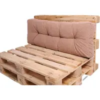 TexDeko Garden Cord Rückenkissen 120x40x20/10 cm – weicher Cordstoff 320 g/m², gesteppt, wasserabweisend & UV-beständig – Cappuccino