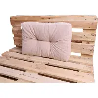 TexDeko Garden Cord Seitenkissen 60x40x20/10 cm – weicher Cordstoff 320 g/m², gesteppt, wasserabweisend & UV-beständig – Sand