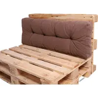 TexDeko Garden Cord Rückenkissen 120x40x20/10 cm – weicher Cordstoff 320 g/m², gesteppt, wasserabweisend & UV-beständig – Braun