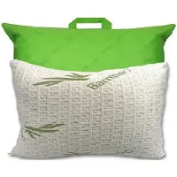 Unyqoos Princess Line Bambus-Kinderkopfkissen 60x60 cm, 750 g, 100% Syndonfill Spiralfaserbällchen, nachfüllbar mit Reißverschluss, anti-allergisch