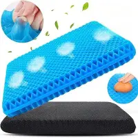 Unyqoos Zomergel Kinder-Sitzkissen 29x24 cm – ergonomisches Sitzkissen mit atmungsaktivem Honigwaben‑Design zur Druckentlastung bei Rücken- und Steißbeinschmerzen, für Bürostuhl, Auto, Rollstuhl