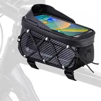 Merkloos Fahrradtasche reflektierend, harte EVA, 1 Liter, mit elastischem Gummiband für Handys 4,7-6,9 Zoll