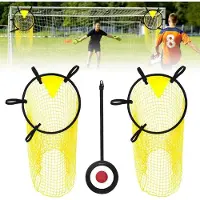 Merkloos Fußballtor 2er-Set, 45x59 cm, mit Netz, für Training und Schusspräzision