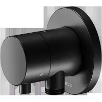 Keuco IXMO Umstellventil UP 3 Verbraucher, Schlauchanschluss, Comfort Griff und Brausehalter, ohne Absperrung, Rosette rund, 59548371201, Farbe: Schwarz Matt