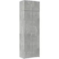 vidaXL Hochschrank Betongrau 70x42,5x225 cm Holzwerkstoff