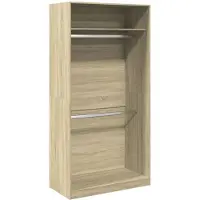 vidaXL Kleiderschrank Sonoma-Eiche 100x50x200 cm Holzwerkstoff
