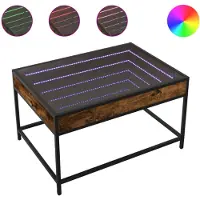 vidaXL Couchtisch mit Infinity-LED Räuchereiche 70x50x41 cm