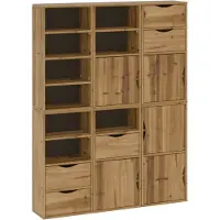 vidaXL Beistellschränke 6 Stk. ODDA 40x24x79 cm Massivholz Kiefer