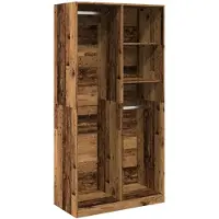 vidaXL Kleiderschrank Altholz-Optik 100x50x200 cm Holzwerkstoff