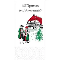 Duniwell Zelltuchservietten 33 x 3-lagig 1/8 Kopffalz Schwarzwald 4000 St Tücher