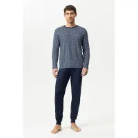 Mey Anzug lang Serie Floral Grid Alaskan Blue | Größe XL