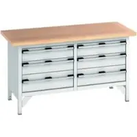 Bott cubio Kastenwerkbank mit 6 Schubladen