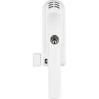 ABUS Abschließbarer Fenstergriff FG300A - Fensterknauf mit Druckzylinder und Alarmfunktion, weiß