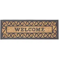 Homescapes FUSSMATTE Welcome, Kokos & Gummi 25/75 cm
