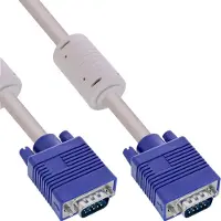 InLine S-VGA Kabel, 15pol HD Stecker / Stecker, beige, 15m