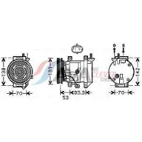 Ava Cooling Ava Quality Cooling Kompressor, Klimaanlage DWAK080