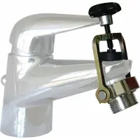 Westfalia Wasserhahn Adapter Aqualigator klemmbar 42 mm Breite mit 3/4' Außengewinde für Schlauchanschlüsse