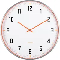 Karlsson - Wanduhr Sporty - Orange - 40x40x4,3 cm
