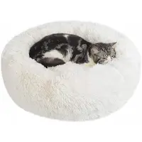 Merkloos Solidchoice – Flauschiges Donut-Hundebett aus Plüsch, waschbar und komfortabel
