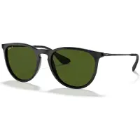 Ray-Ban ERIKA CLASSIC, Erwachsener, Uni, Pilot, Schwarz, Polarisierte Linse, Nylon