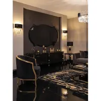 AEA Wohnwand Modern Stil Schwarz Wohnzimmer Hochwertig Funktional