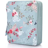 Merkloos Etui mit großer Kapazität für 120 Stifte mit Ständer-Funktion - Blumenmuster